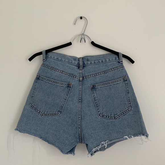 W. Studio Light/Medium wash Denim Shorts w/ Distressed hem - Picture 4 of 4